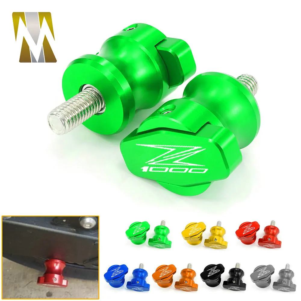 

Motorcycle Swing Arm Stand Frame Stands Screws Sliders Swingarm Spool Slider For KAWASAKI Z1000 Z 1000 CNC Aluminum Accessories