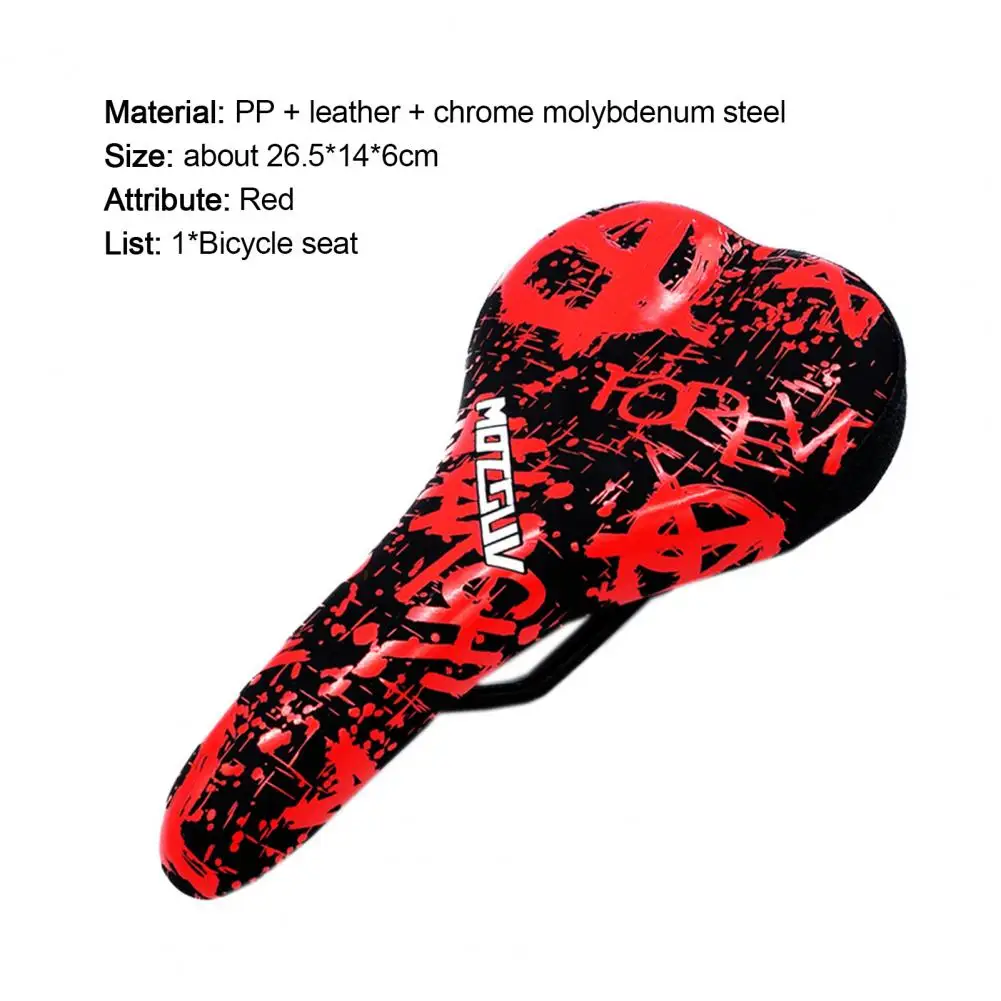 Велосипедное седло с принтом граффити дышащее амортизирующее эргономичное