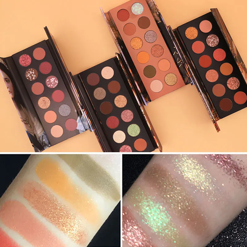 HOJO 12 цветов Роскошная живопись мерцающие шелковые тени пигмент матовые для век