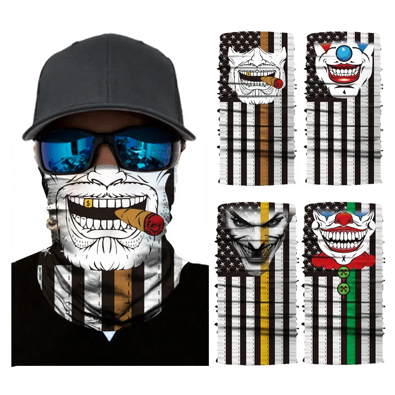 

Fish 3D Mask Men Bandana Neck Gaiter Magic Cycling Scarves Face Hiking Masks Bandanas Headband Ski Balaclava Scarf Warmer Ocean