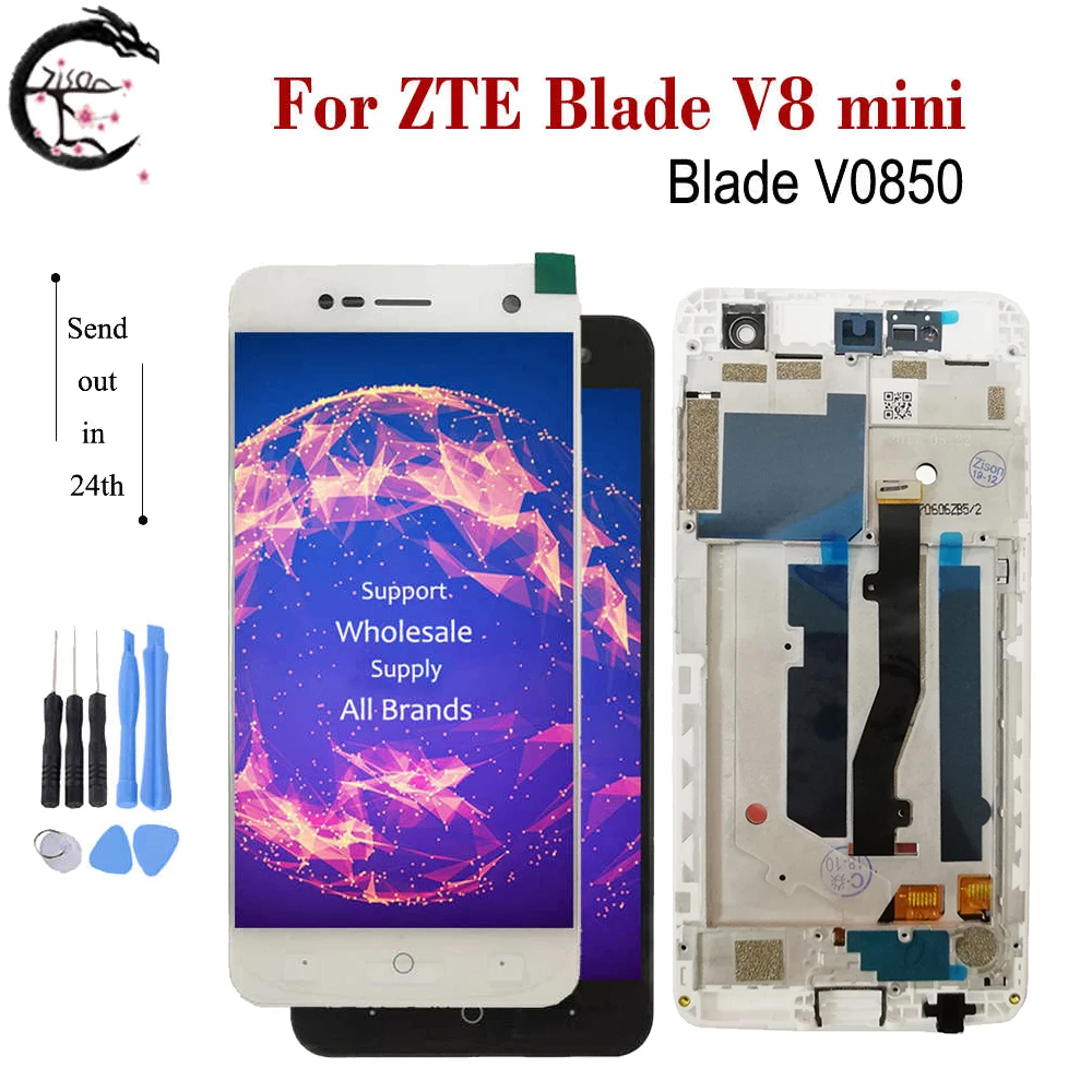 5 &quotЖК дисплей с Рамка для ЖК дисплея ZTE Blade V8 мини V0850 Экран сенсорная Сенсор