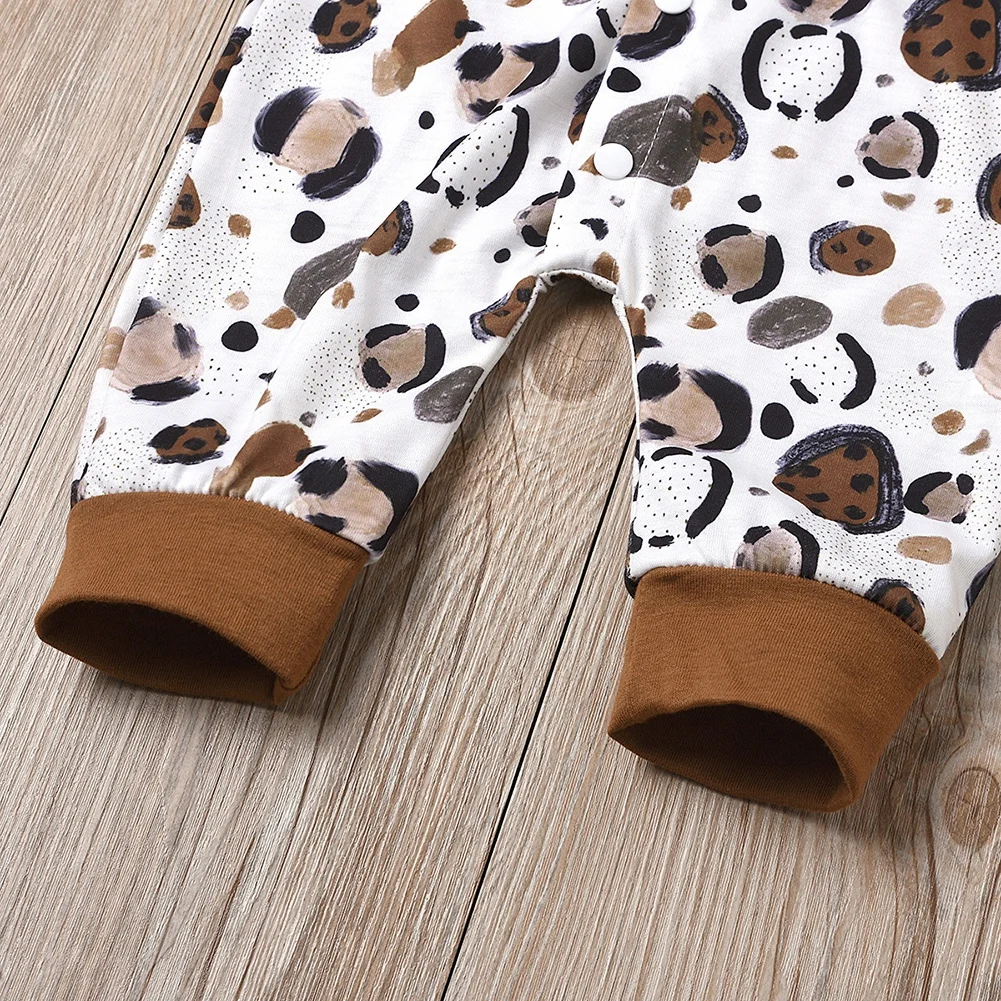 

Infant Baby Girls Boys Jumpsuit Long Sleeve Button Open One-piece Infant Jumpsuit Instagramable Spring Autumn Clothes For Kids