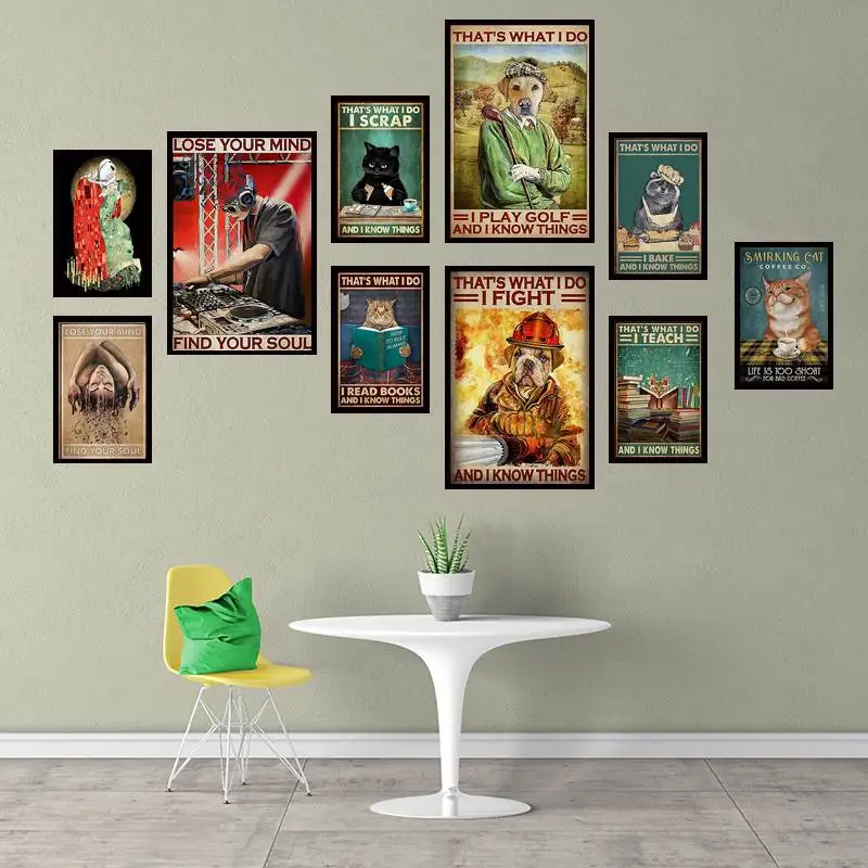 

Tea Or Coffee Poster Cat Cute Poster No Frame Posters wall art for Room Aesthetic Decor