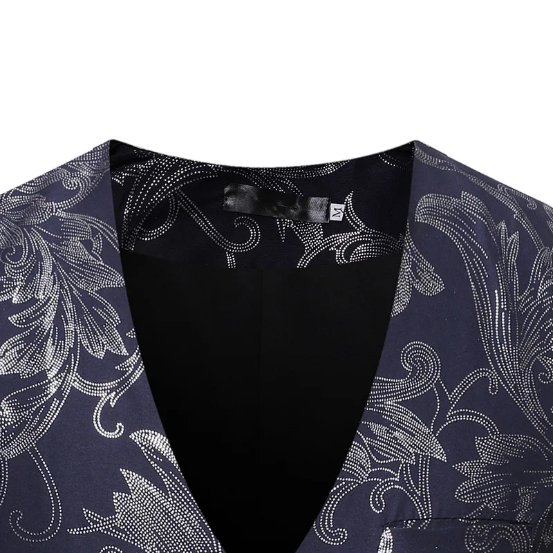 

Free Shipping Autumn And Winter New Men's Casual Vest Bronzing Vest Men's Suit Vest Wedding Vest MJ168