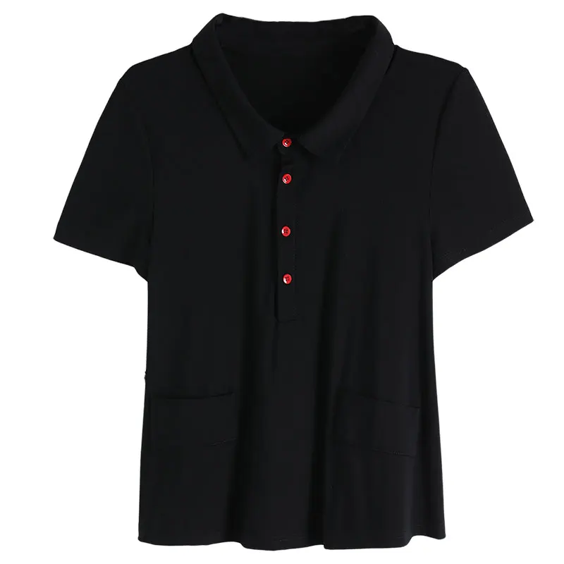 

Women clothing Summer Sweaters Polo collar Summer tops Loose Short sleeve Jumper Sweater Thin Casual Knitted Pullover