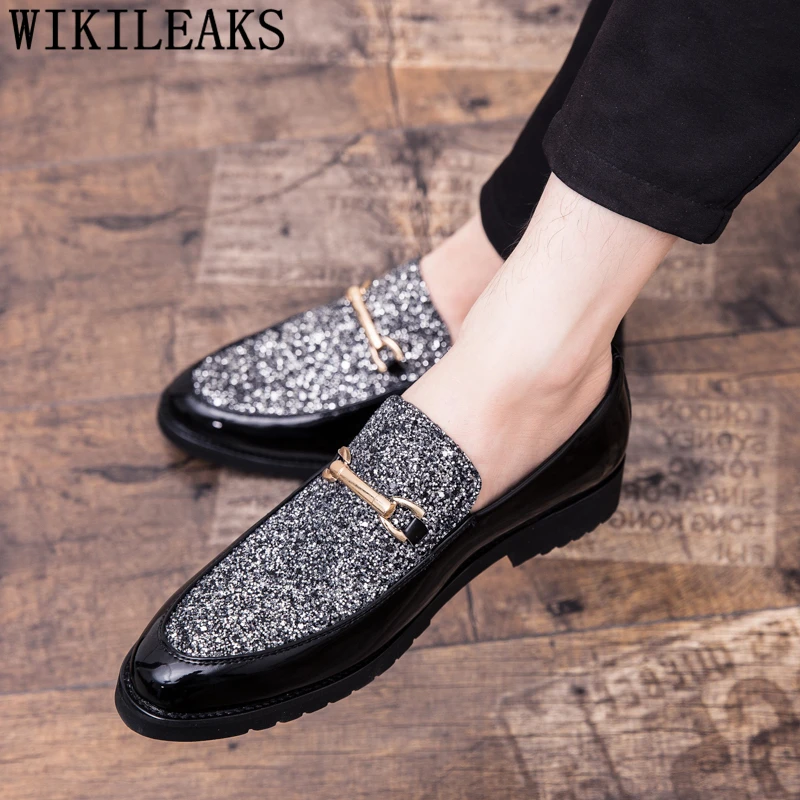 

Party Shoes Men Classic Coiffeur Slip Dress Designer Shoes Men 2022 Glitter Dress Luxury Office Shoes Men Formal Black Dress