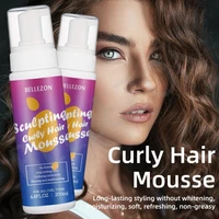 200ml strong hold hair mousse anti frizz fixative hair foam curly hair mousse long lasting hold define curly styling finishing