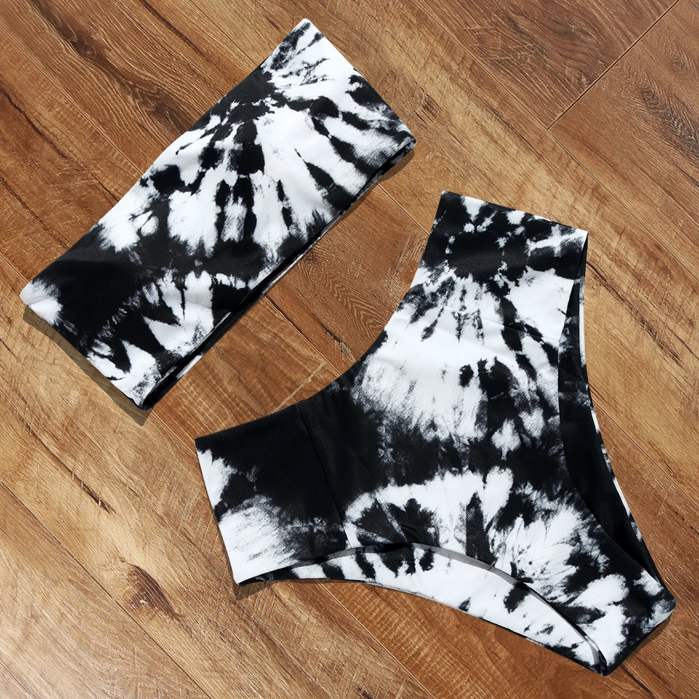 Высокая Талия бикини 2021 ретро костюм для плавания сексуальный купальник Для