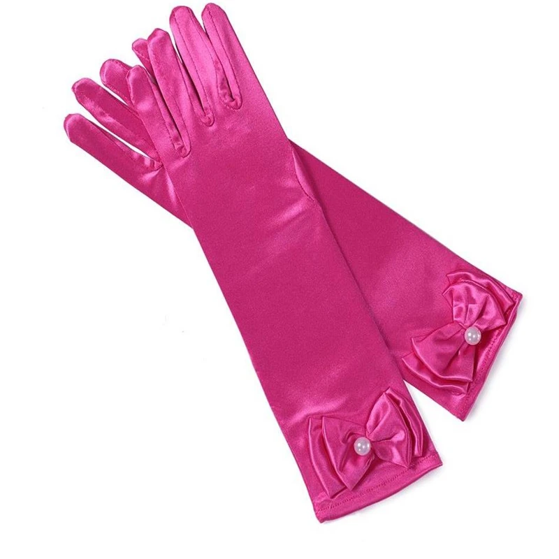 Аксессуары для косплея принцессы девочек белоснежные перчатки напечатанные и