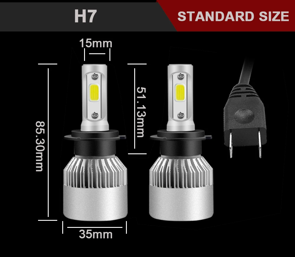GEETANS H11 фар автомобиля H1 светодиодный H4 H7 H3 880 H13 HB1 HB2 HB3 HB4 HB5 9005 9004 9003 9006 9007 72 Вт 8000LM 4300K 6500K 8000K FJ
