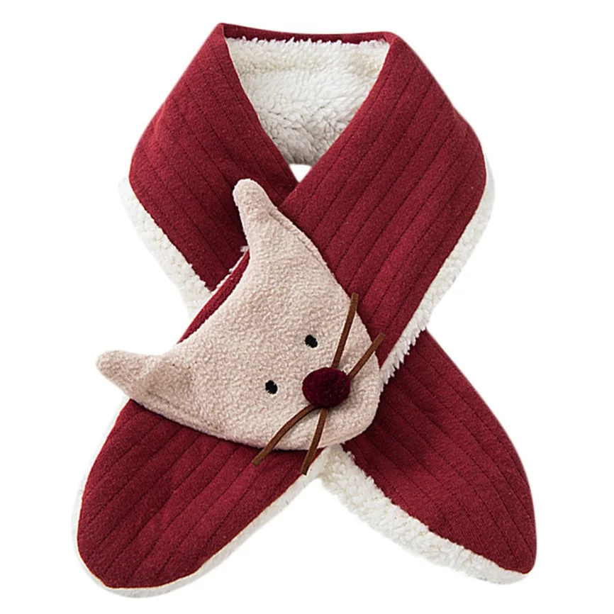 Мягкий детский зимний шарф для мальчиков и девочек бархатный милый теплый с