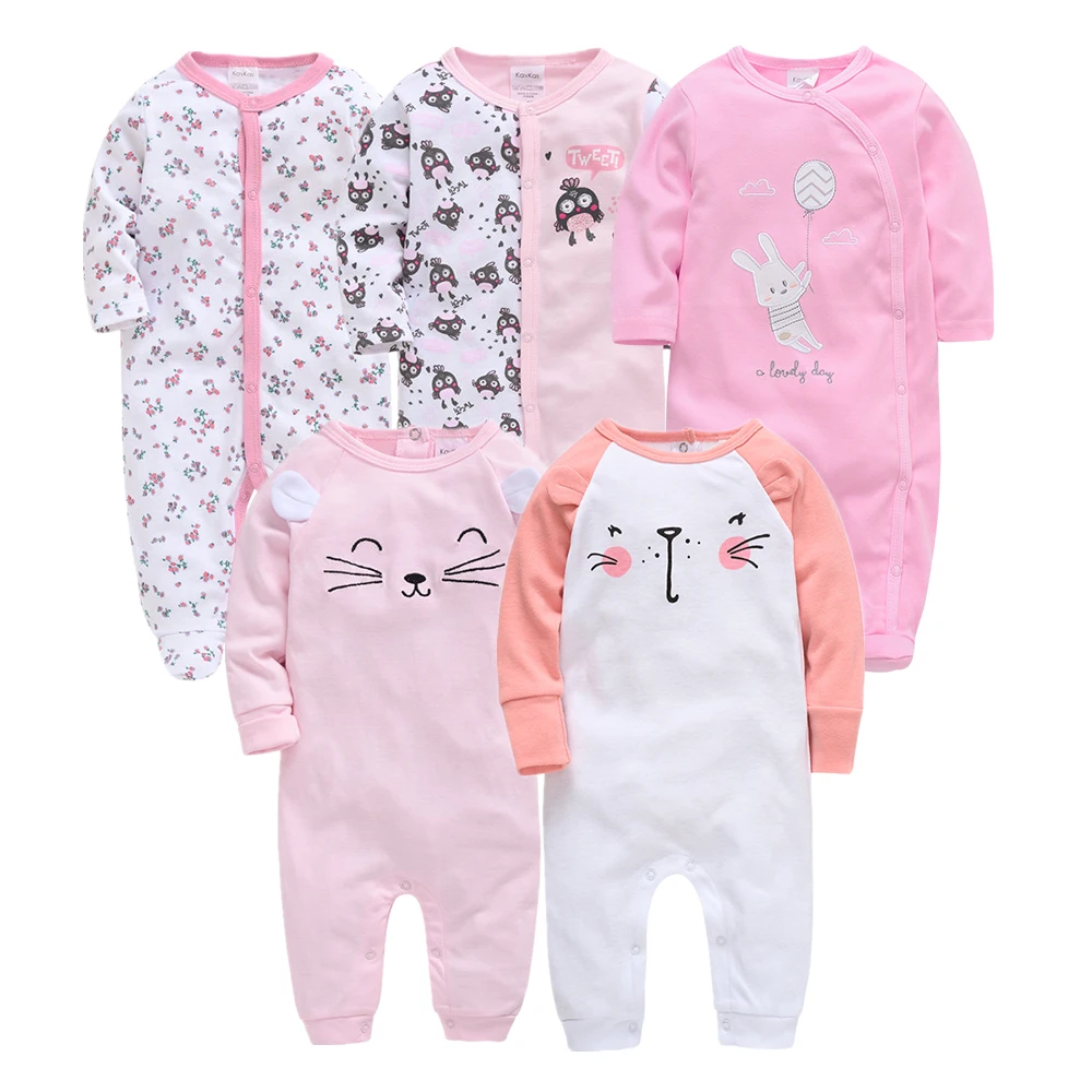 Kavkas/весенняя одежда для маленьких девочек Roupa De Bebe комбинезоны с длинными