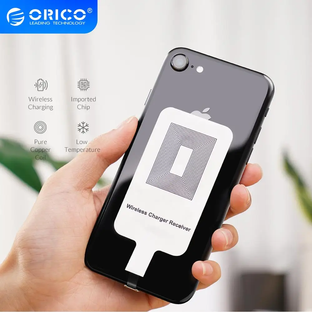 Беспроводной зарядный приемник ORICO QI для iPhone беспроводной телефона Micro USB Type