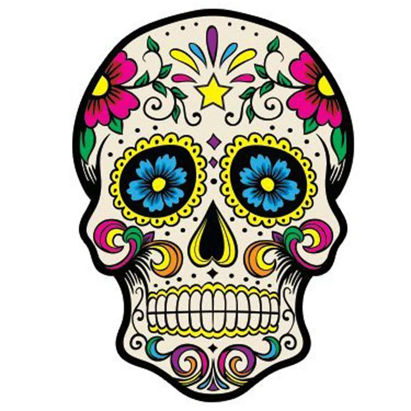 

13cm *9cm Personality Car Stickers Accessories DAY OF THE DEAD Motorcycle Cover Scratches Waterproof PVC