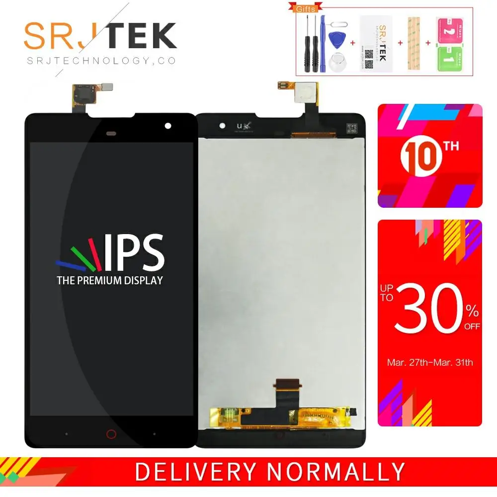 Srjtek для ZTE Nubia Z7 Max NX505J ЖК дисплей сенсорный экран дигитайзер в сборе сменная рамка