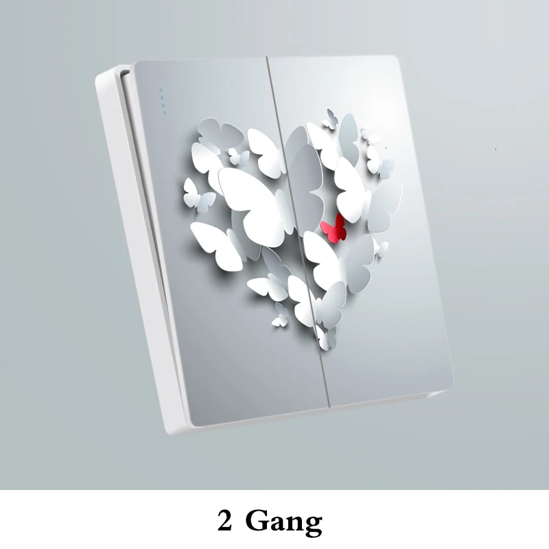 Type 86 switch Household Wall 3 D Art Creativity 1 2 3 4 Gang 1 Way 2 Way Switch 3 models