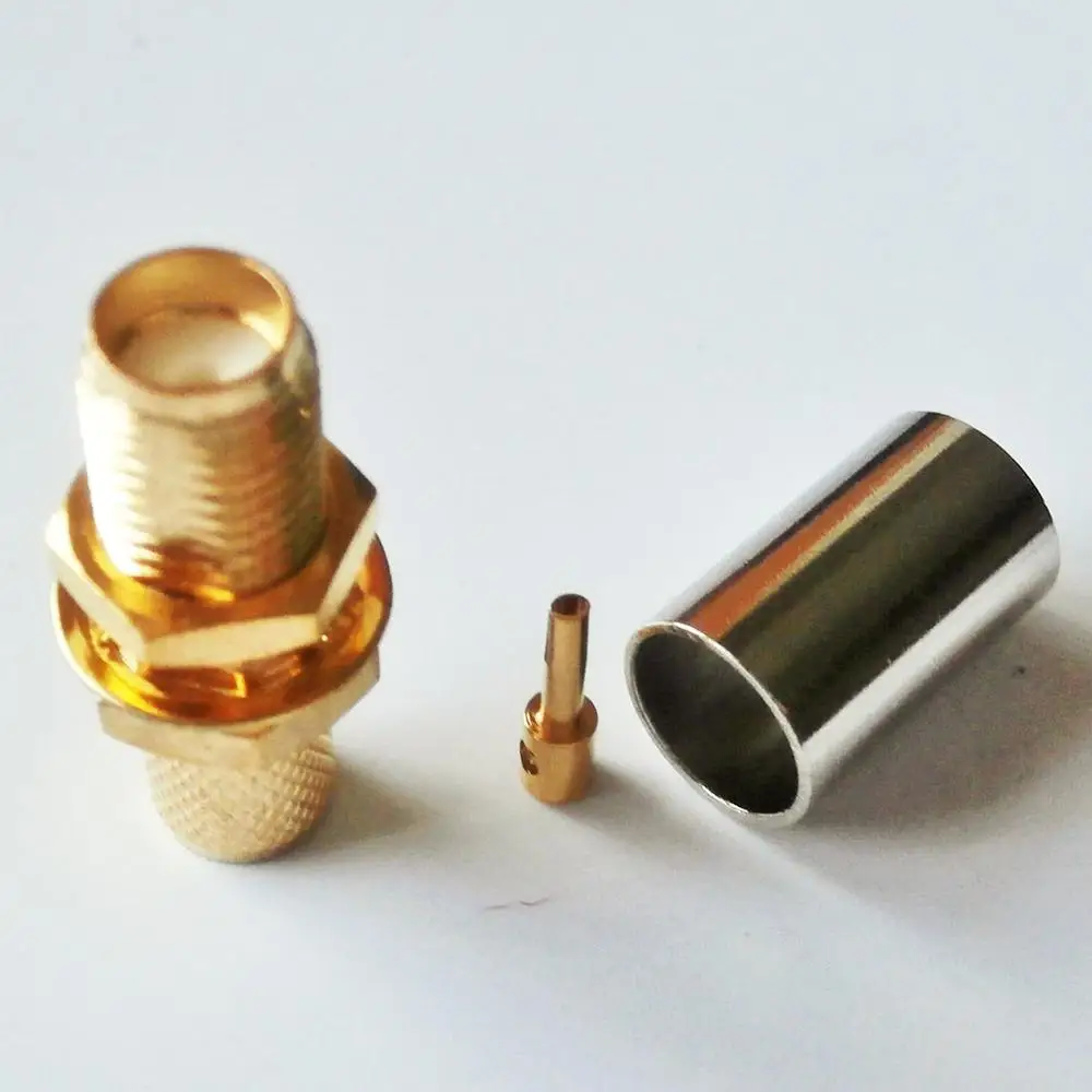 1 шт. высококачественный RF разъем SMA Гнездовой обжимной для RG8X RG-8X RG59 LMR240 кабель с