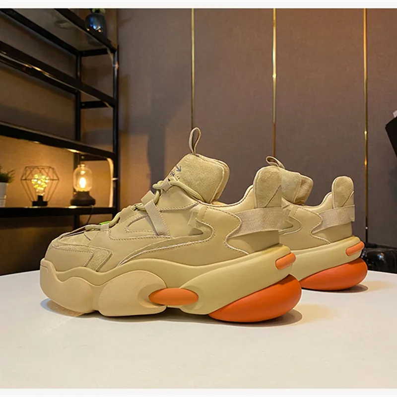 

Prova Perfetto Cross-tied Sneakers Woman Chunky Thick Bottom Lace-Up Comfort round toe Flat Platform High-Top Women's Sneakers