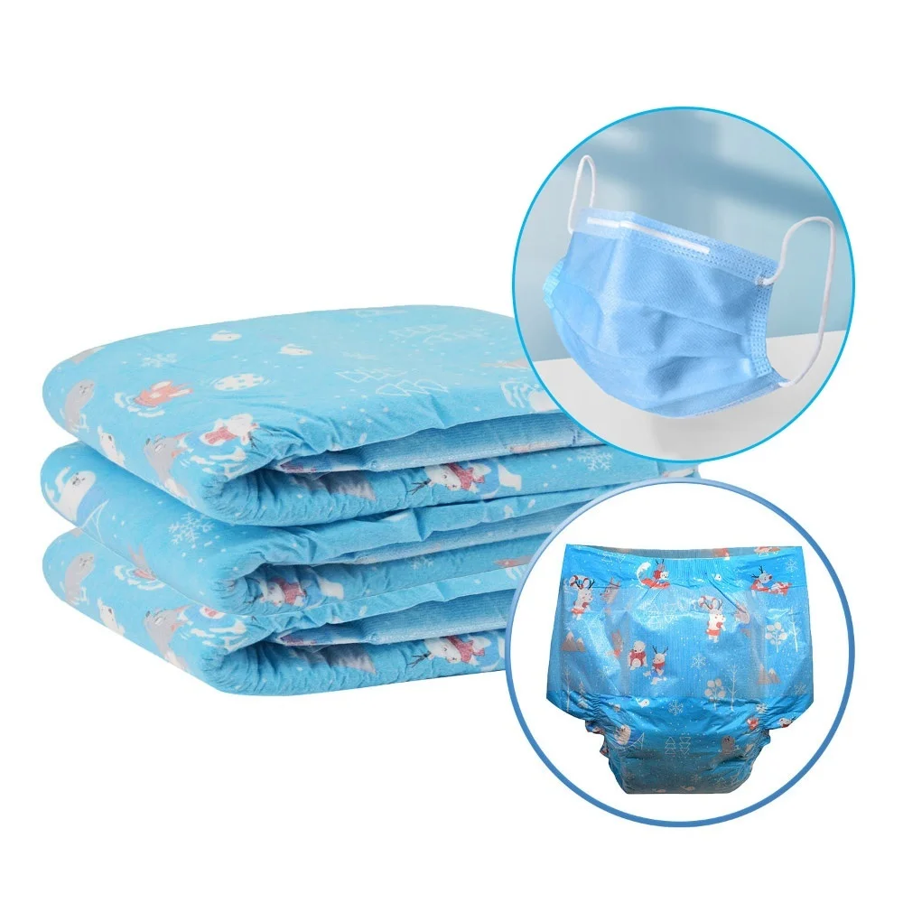 

ABDL Adult Size Diaper Elastic Waistline High Absorption Soft Disposable Big Volume 6000ML Diaper 3 Pcs In A Pack menstrual 2021