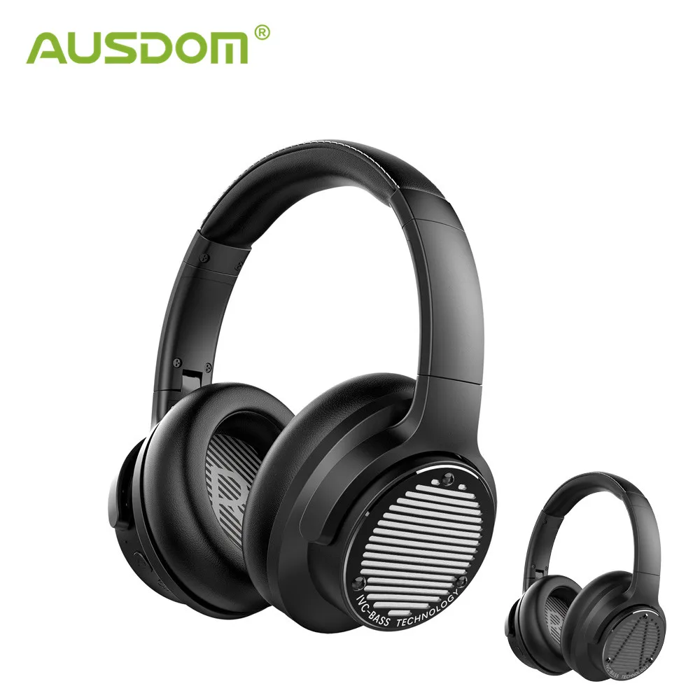[НОВЫЕ] AUSDOM бас один Беспроводной Bluetooth5.0 ANC гарнитура глубокий Наушники Hi Fi