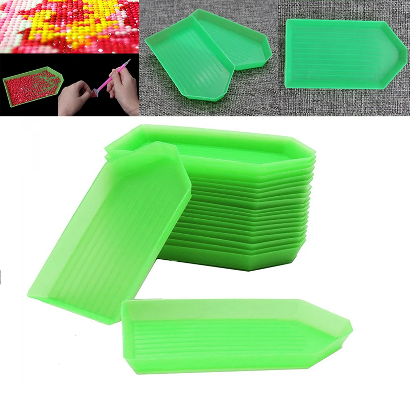 

30 pieces of DIY diamond picture box diamond painting tool accessories 5D diamond painting storage box diamond brush plat