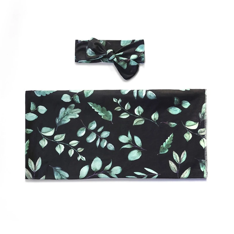 

Newborn Photography Prop Baby Boys Girls Sleeping Swaddle Wrap Headband Set