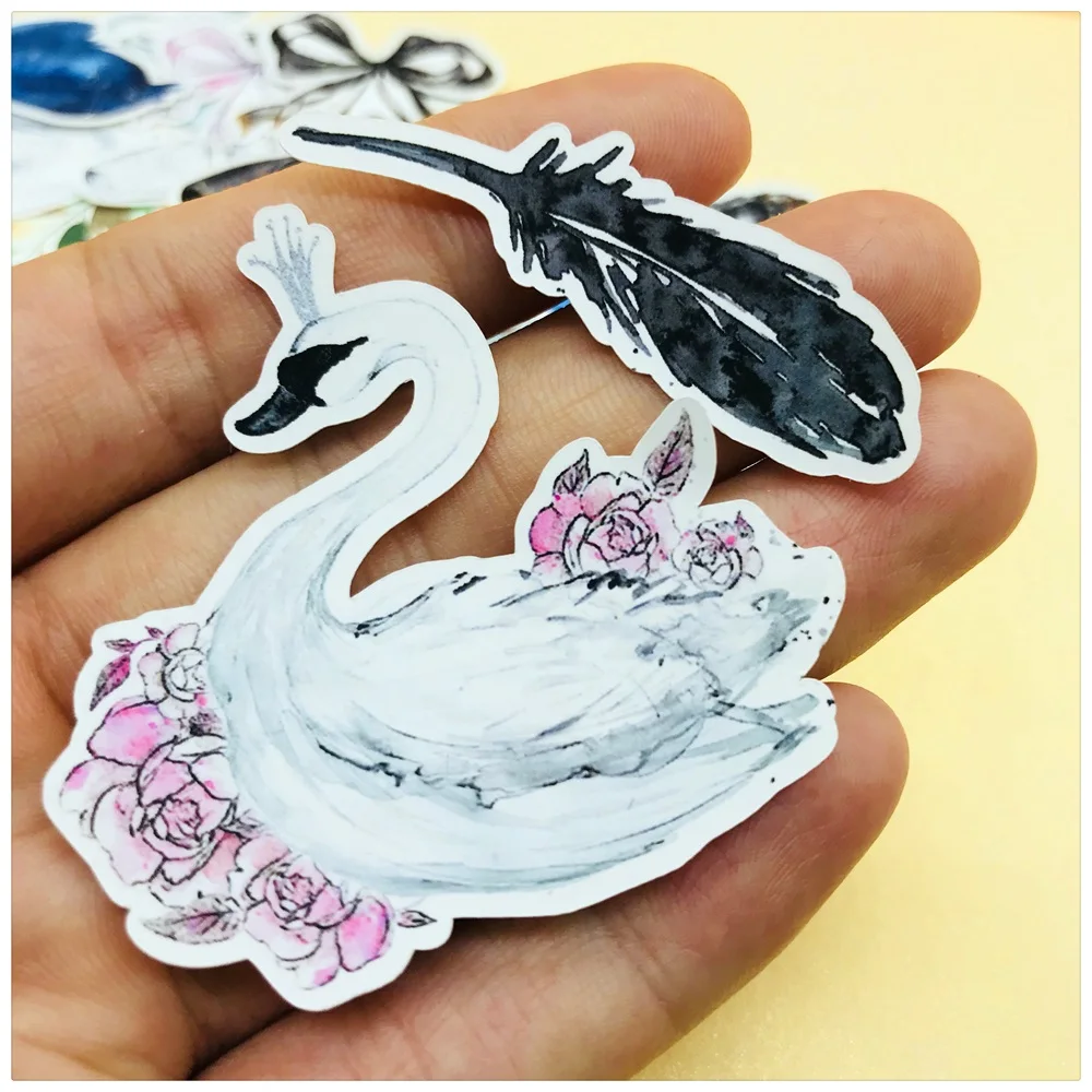 26Pcs/Pack Retro Dream Ballet Black Swan Sticker DIY Craft Scrapbooking Album Junk Journal Happy Planner Decorative Stickers | Дом и сад