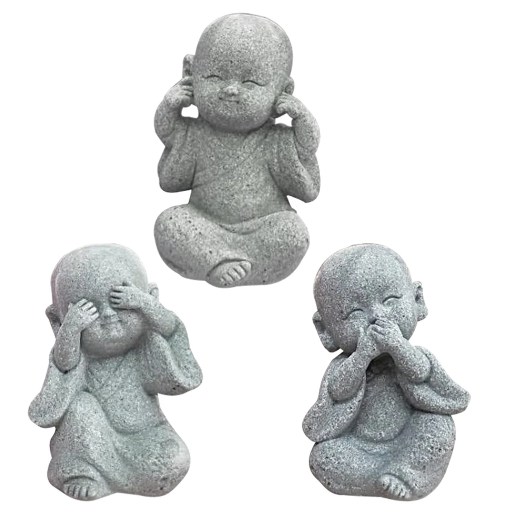 

Маленькая статуя Будды, статуэтка монаха, украшение для йоги в студии, декоративное украшение для дома, дзен, сада, скульптура