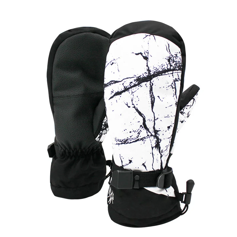SMN лыжные перчатки с цветным мраморным узором для мужчин и женщин зимние