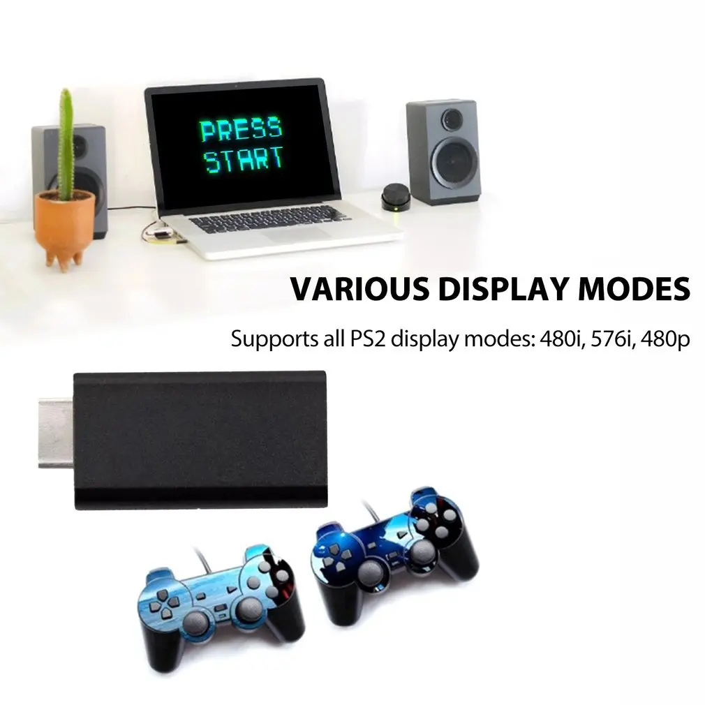 Портативный Аудио Видео Конвертер PS2 в HDMI адаптер AV кабель PlayStation 2 подключи и