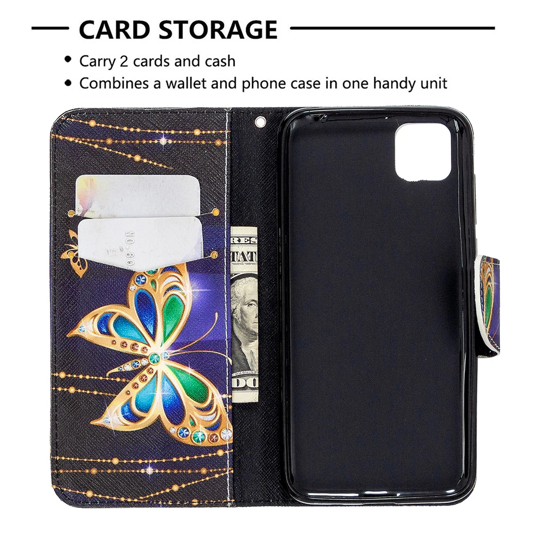 

Y5p Case on Huawei Y5p Y 5P Y5 P 2020 5.45" Etui Painted Flip Card Slot Walltet Soft Leather Coque Huawei Honor 9s DUA-LX9 Cover