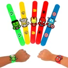 Детский браслет с героями мультфильмов мстители, однотонный резиновый геометрический браслет с героями мультфильмов Человек-паук, браслет-игрушка