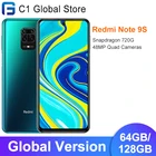 Глобальная версия Xiaomi Redmi Note 9S 64 гб128 гб ROM, смартфон Snapdragon 720 Octa Core 48MP Quad камеры 5020 мач мобильного телефона из закаленного стекла