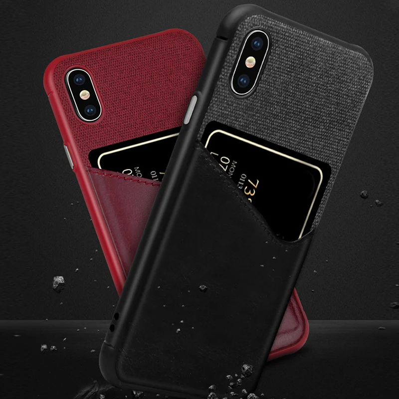 Чехол для iphone x xs max Чехол-держатель карт xsmax s 10 бампер 10max xmax fundas coque TPU Мягкий