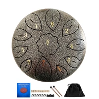tongue drum 11 tone steel tongue drum percussion instrument with drumsticks yoga meditation produce ethereal buddha like sound