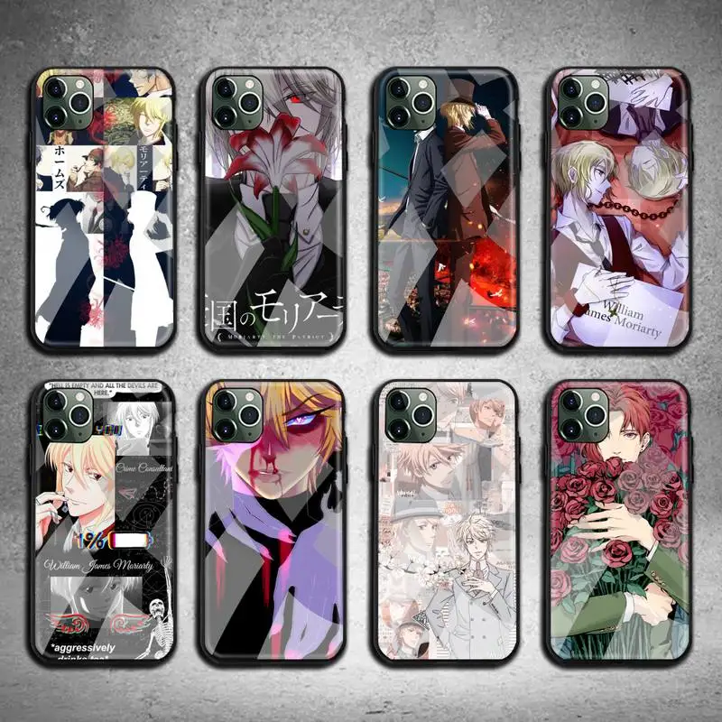 Чехол для телефона с аниме Moriarty the Patriot закаленное стекло iPhone 12 11 Pro Max Mini XR XS MAX 8X7 6S 6