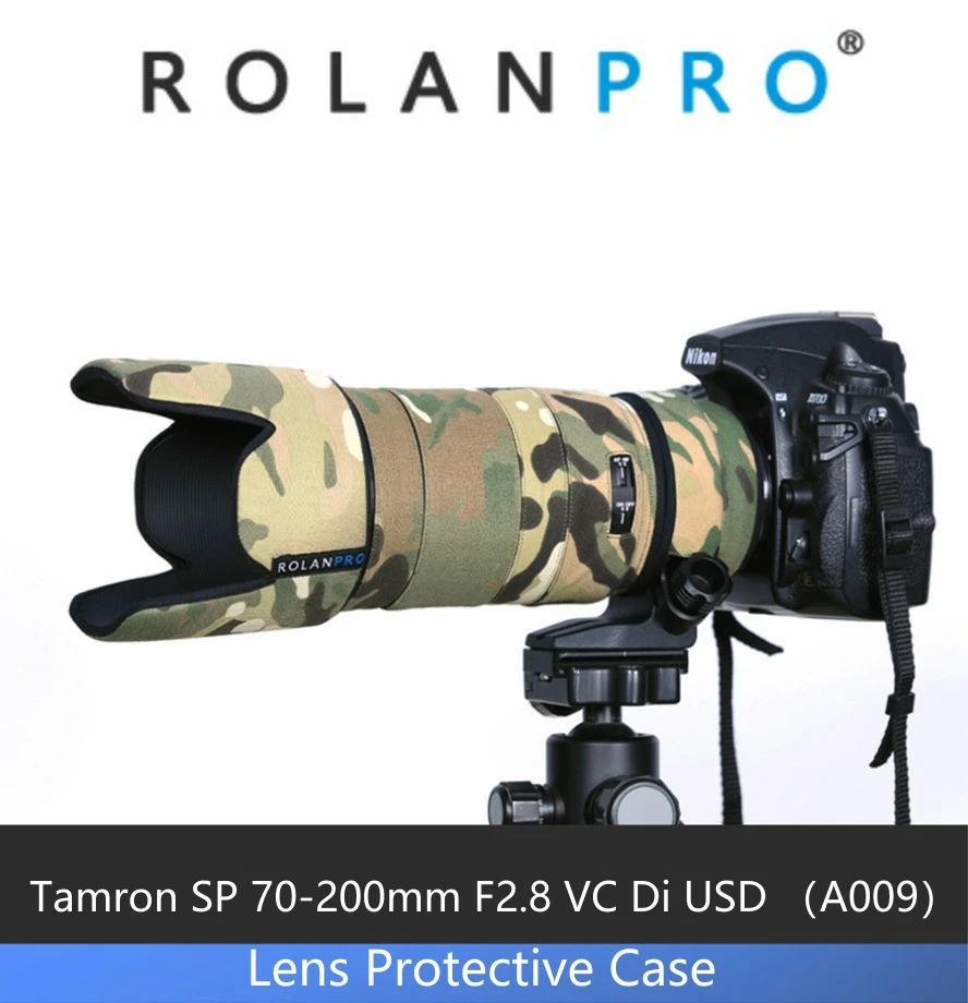 

Линзы ROLANPRO пальто камуфляжное дождевое Крышка для объектива Tamron SP 70-200 мм F2.8 VC Di USD(A009) объектив Защитный чехол объектива защитный рукав