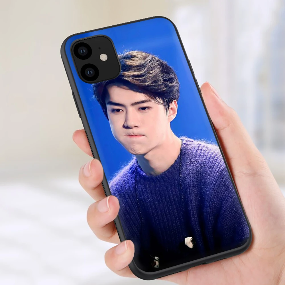 B12 EXO sehun Мягкий силиконовый чехол для телефона чехол для iPhone 5 5S SE 6 6S 7 8 plus X XR XS 11 Pro Max - Цвет: B12