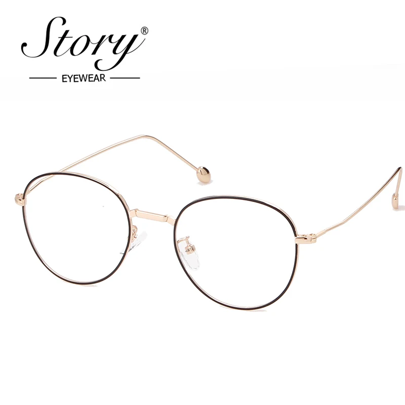 Оптические очки с круглыми прозрачными линзами STORY 2018 искусственные для мужчин и