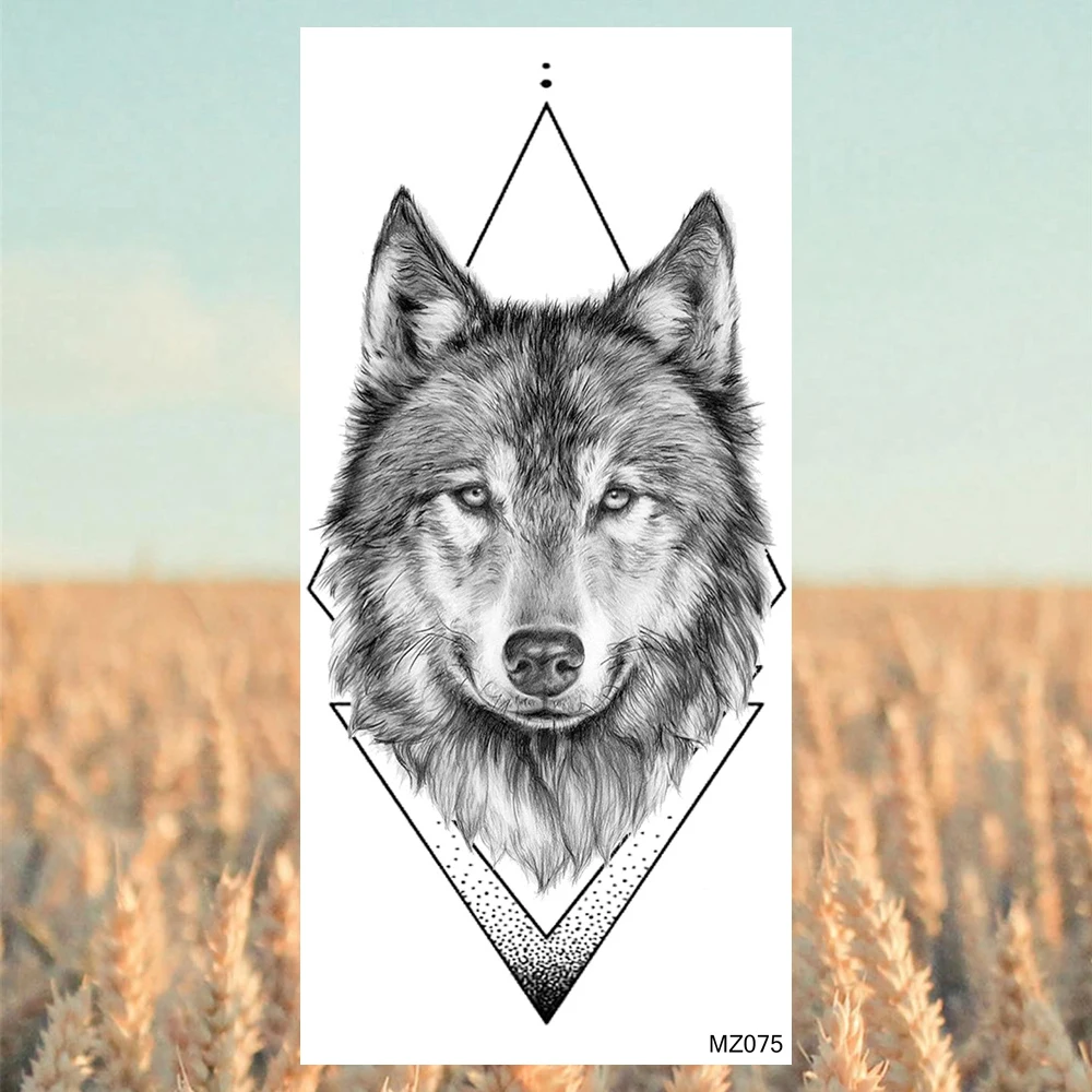 Временные татуировки с черным тигром для женщин и мужчин взрослых