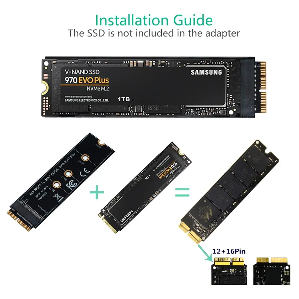 

Адаптер M.2 NVME SSD для обновления MacBook Air (2013-2017)