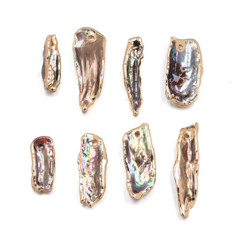 Подвеска из натурального пресноводного жемчуга нестандартной формы подвеска