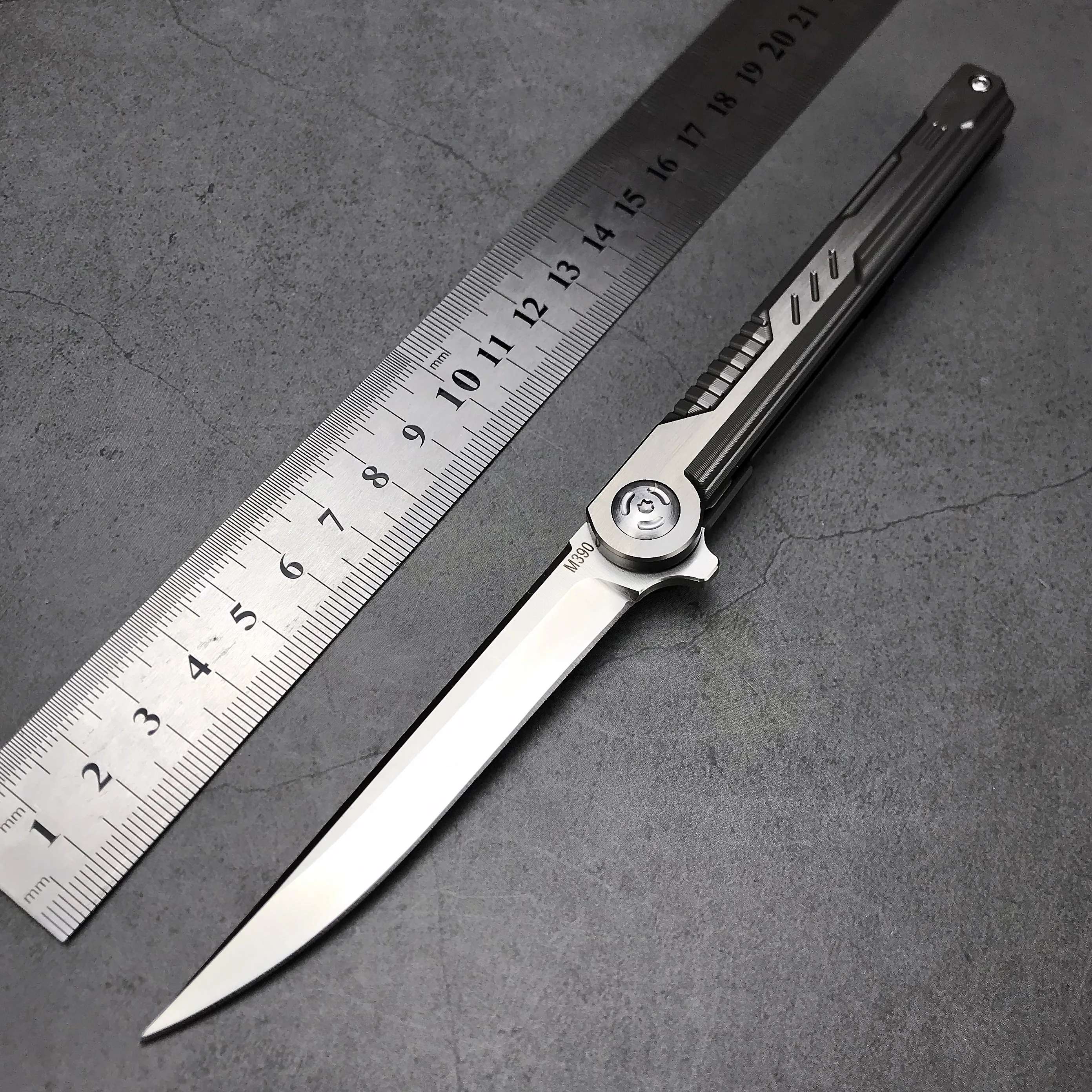 

M390 Steel Ball Bearing Folding Knife TC4 Titanium Alloy Portable EDC Pocket Camping Hunting Knife Slicing Fruit Knives EDC Tool