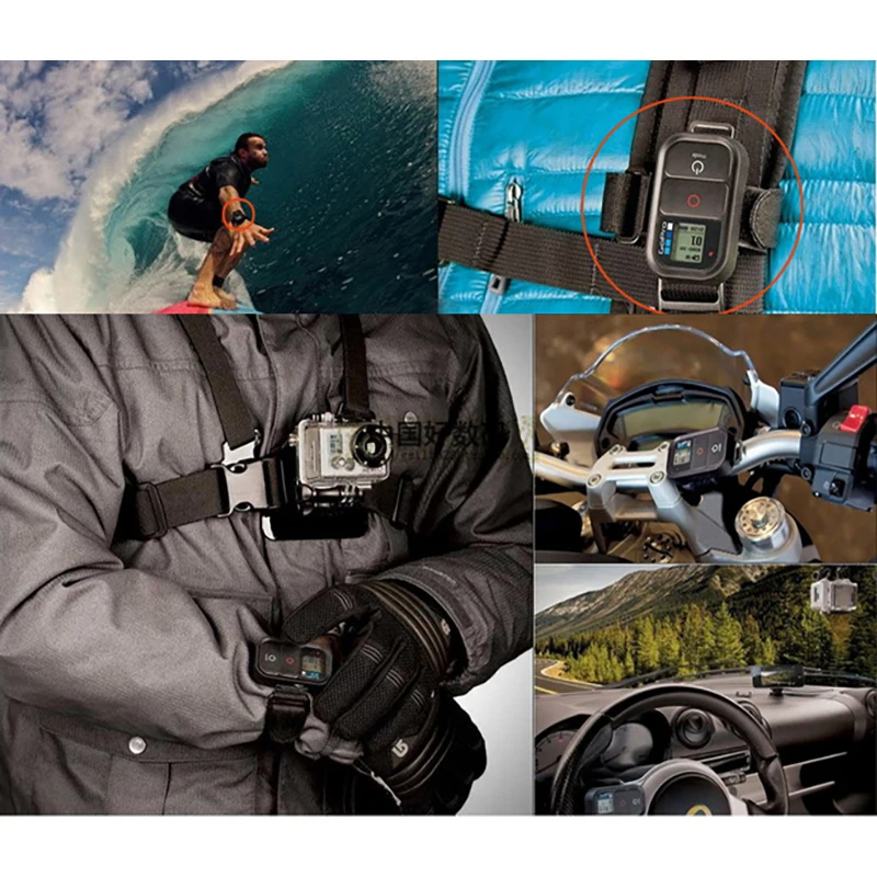 Комплект аксессуаров для GoPro регулируемый эластичный нагрудный ремень + головной