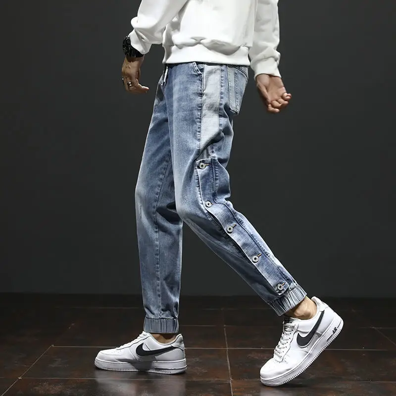 

Jeans Men's Autumn And Winter Fashion Brand Loose Korean Version Large Size Harlan Trousers Men's Personality Casual Pants