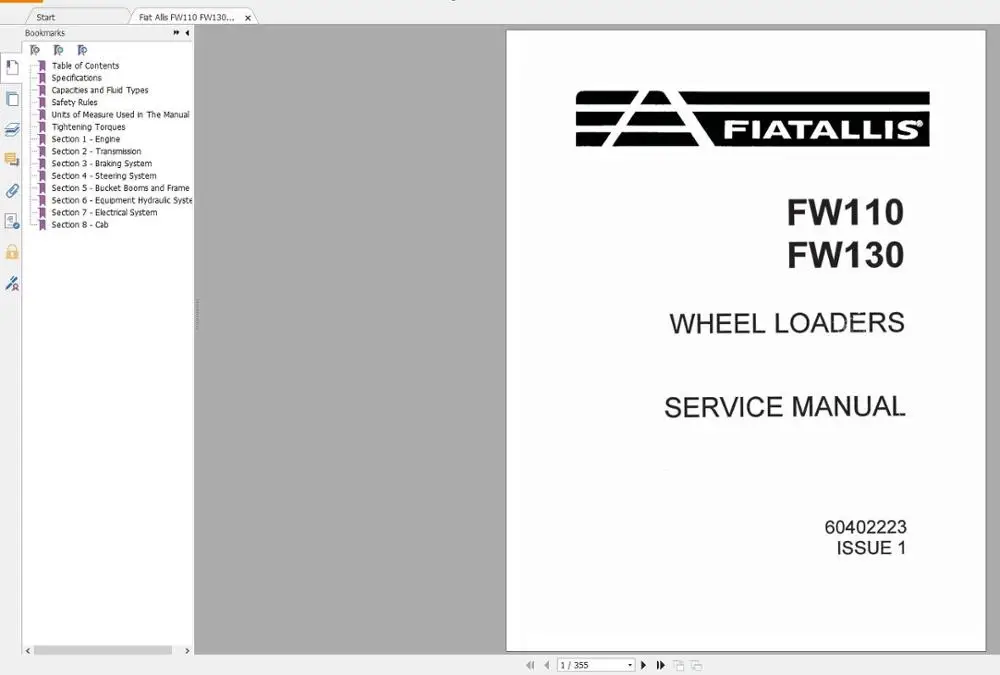 For Fiat Allis Tractor Service Library Operator &amp Maintenance Parts Manual PDF 28 6GB |