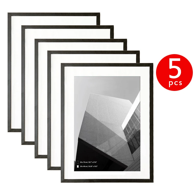 5 шт. черный белый цвет для фотографий в металлической оправе 30x40 см A4 оргстекло