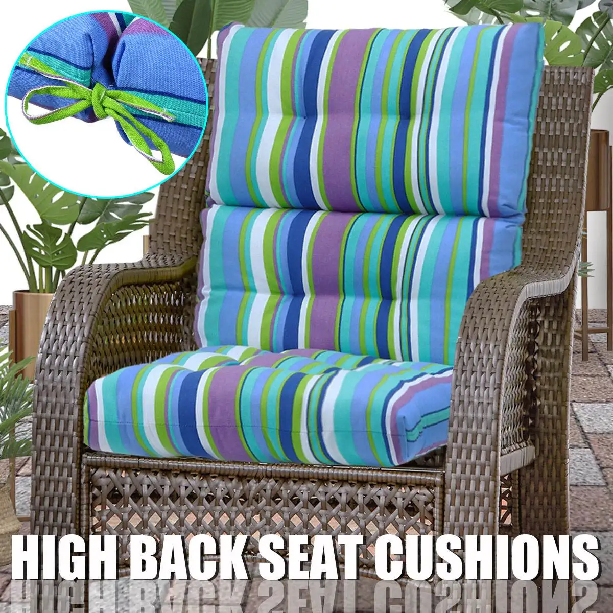 

Outdoor Indoor Soft Back Cushion Rocking Chair Cushions Lounger Bench Cushion Garden Chair Mat Long Cushion 112x53x12cm