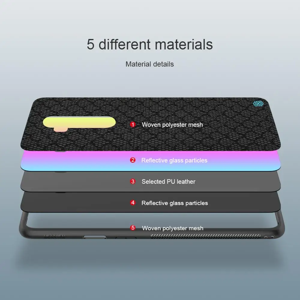 Для OnePlus 7T Pro чехол NILLKIN мерцающий для задняя крышка coque capas Nilkin светоотражающий