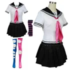 Школьная Девушка Аниме Костюмы Danganronpa Mioda Ibuki косплей женщина JK Униформа школьница матрос костюм Хэллоуин Вечеринка костюм